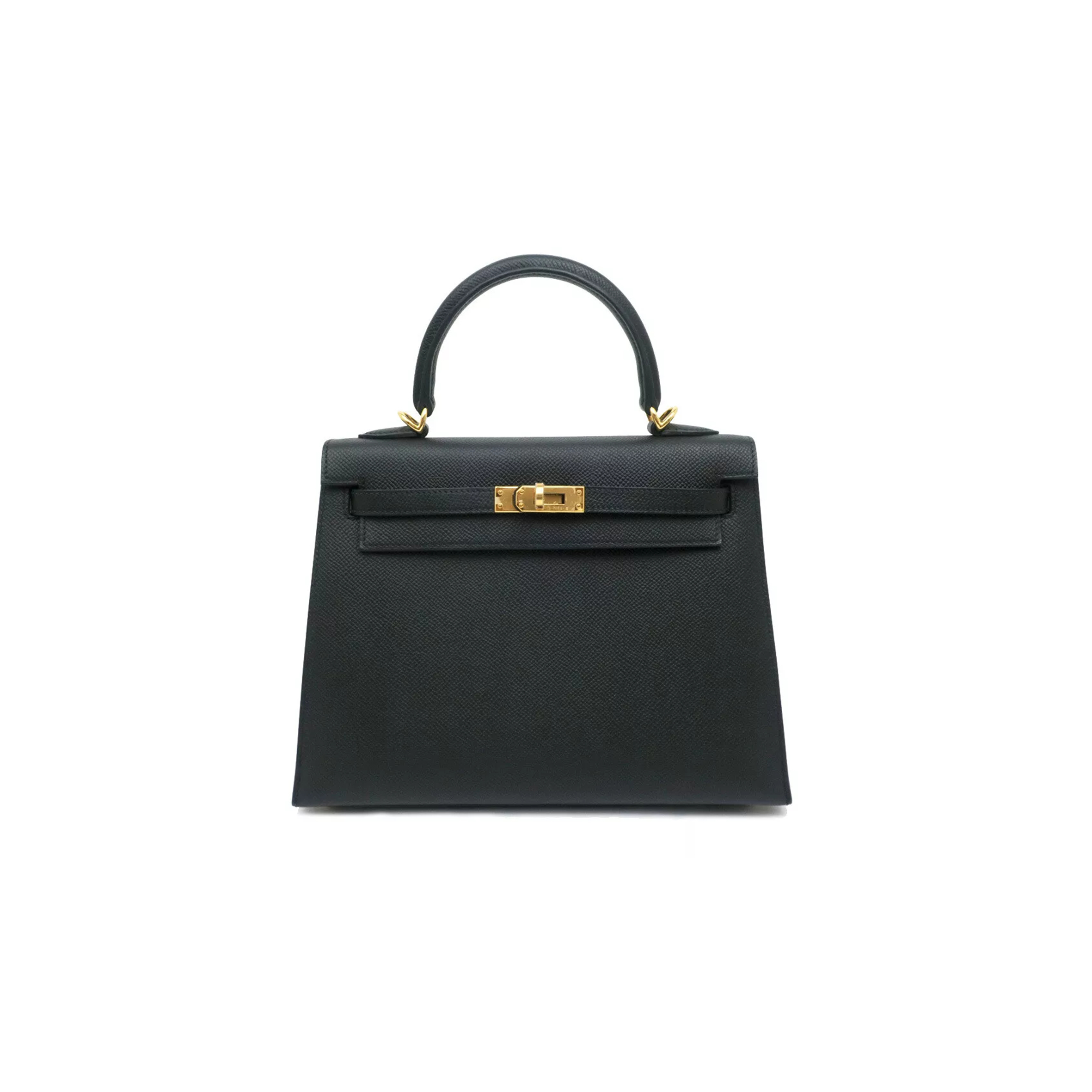 HERMÈS KELLY 25 BLACK GOLD BUCKLE (25*17*7cm)